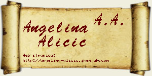 Angelina Aličić vizit kartica